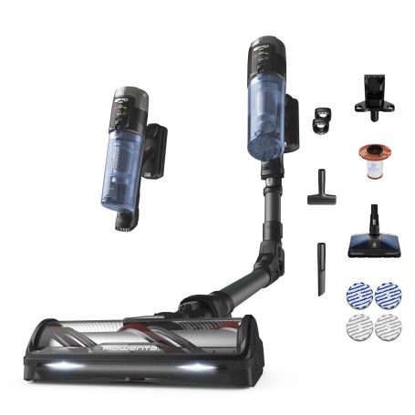 Rowenta RH9LC1 Aspirapolvere a bastone 2 in 1 Batteria Secco e bagnato Senza sacchetto Blu, Grigio