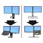 Ergotron WorkFit Convert-to-LCD & Laptop Kit from Dual Displays 50,8 cm (20") Scrivania (97-617)