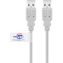 Goobay USB AA 200 HiSpeedCert 2.0 2m cavo USB USB A Grigio (50796)