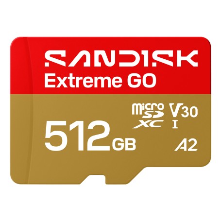 SanDisk Extreme GO 512 GB MicroSDXC UHS-I (SDSQXGN-512G-GN6MN)