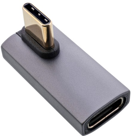 InLine Adattatore USB4, spina/presa USB-C verticale angolata a destra/sinistra (35900H)