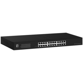 LevelOne Switch 24x GE GEU-2431 19\" Rack Mount Kit Non gestito Gigabit Ethernet (10/100/1000) 1U Nero
