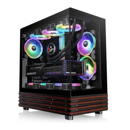 View 270 Plus WS ARGB  (schwarz/holz, Tempered Glass x 2, Holz-Struktur) (CA-1Y7-00M1WN-WS)