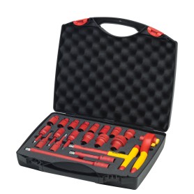 Wiha 43024 chiave a cricchetto 10,11,12,13,14,17,19,22,24,27,32 mm 16 pz Rosso, Giallo