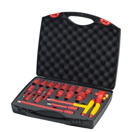 Wiha 43024 chiave a cricchetto 10,11,12,13,14,17,19,22,24,27,32 mm 16 pz Rosso, Giallo