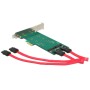 DeLOCK 2x 67-pin M.2 key B - 2x SATA 7-pin scheda di interfaccia e adattatore Interno (89473)