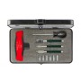 Drehmoment-Schraubendreher mit Quergriff Set TorqueVario-S T (schwarz/rot, 12-teilig, 5 bis 14 Nm) (29234)