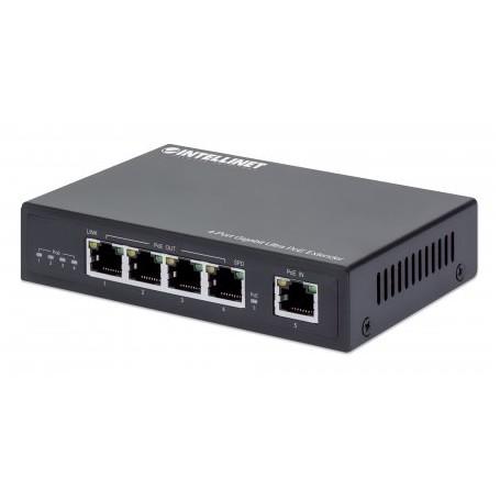 Intellinet 561617 moltiplicatore di rete Trasmettitore di rete Nero 10, 100, 1000 Mbit/s