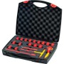 Ratschenschlssel-Set isoliert, 3/8" (rot/gelb, 21-teilig) (43023)