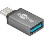 Goobay 56621 adattatore per inversione del genere dei cavi USB-C USB 3.0 female (Type A) Grigio (56621)