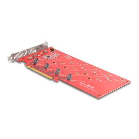 PCI Express x16 Karte auf 4x intern NVMe M.2 Key (90617)