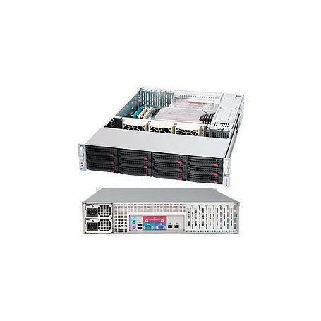 Supermicro SuperChassis 826TQ-R500LPB Supporto Nero, Argento 500 W (CSE-826TQ-R500LPB)