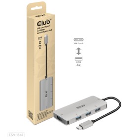 CLUB3D CSV-1547 hub di interfaccia USB 3.2 Gen 2 (3.1 Gen 2) Type-C 10000 Mbit/s Nero, Argento