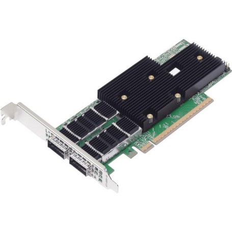 Broadcom P2200G - Netzwerkadapter - PCIe 5.0 x16 Low-Profile - 400 Gigabit QSFP112 x 2 (BCM957608-P2200GQF00)