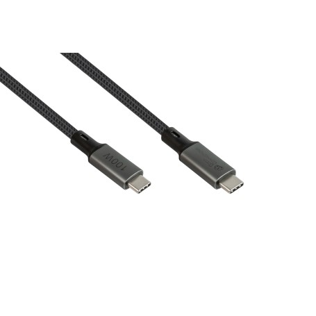 Alcasa Kabel / Adapter cavo USB USB4 Gen 2x2 1 m USB C Grigio (2402-T010A)