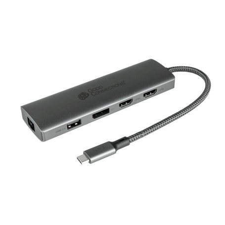 Alcasa HUB-C001A hub di interfaccia USB tipo-C 5000 Mbit/s Antracite
