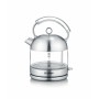 Glas-Wasserkocher Retro WK 3459 (edelstahl/schwarz, 1,7 Liter)