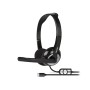 Hamlet HHEADMUS-C cuffia e auricolare Cablato A Padiglione Musica e Chiamate USB tipo-C Nero (HHEADMUS-C)