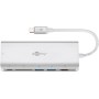 Goobay 76788 hub di interfaccia USB 3.2 Gen 1 (3.1 Gen 1) Type-A 5000 Mbit/s Argento, Bianco (76788)