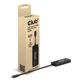 CLUB3D CSV-1554 hub di interfaccia USB tipo-C Nero