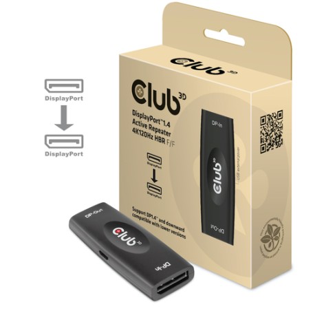 CLUB3D CAC-1007 adattatore per inversione del genere dei cavi DisplayPort Nero