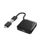 Hama 00200116 hub di interfaccia USB 3.2 Gen 1 (3.1 Gen 1) Type-A + Type-C 5000 Mbit/s Nero