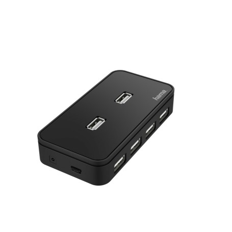 Hama 00200123 hub di interfaccia USB 2.0 480 Mbit/s Nero