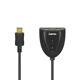Hama Sdoppiatore Manuale HDMI M/2 HDMI F, connettori dorati, compatibile HDCP (00205161)