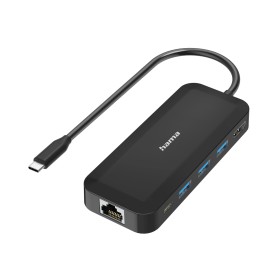Hama 00300080 hub di interfaccia USB tipo-C 5000 Mbit/s Nero