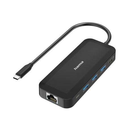 Hama 00300080 hub di interfaccia USB tipo-C 5000 Mbit/s Nero