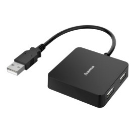 Hama 00300081 hub di interfaccia USB 2.0 Type-A 480 Mbit/s Nero
