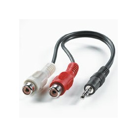 VALUE Cable 3,5mm/RCA, 0.2m cavo audio 0,2 m 3.5mm Nero (11.99.4340)