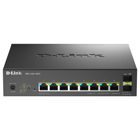 D-LINK SWITCH 10-PORT MULTI-GIGABIT SMART MANAGED POE+  INCLUDING 8 MULTI-GIGABIT 2.5G POE AND 2 10G (DMS-1250-10SPL)