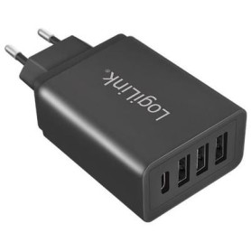 LOGILINK CARICABATTERIE USB CON 3 PORTE USB "A" E UNA PORTA USB-C 27 WATT (PA0221)