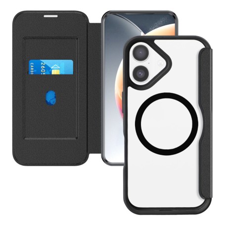 4smarts Urban Pro custodia per cellulare 16 cm (6.3") Custodia flip a libro Nero, Trasparente (541775)