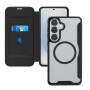 4smarts 541778 custodia per cellulare 16 cm (6.3") Custodia flip a libro Nero, Trasparente