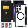 4smarts 541778 custodia per cellulare 16 cm (6.3") Custodia flip a libro Nero, Trasparente