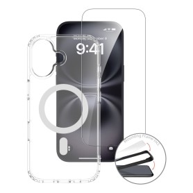 4smarts 541556 custodia per cellulare 16 cm (6.3") Custodia con bordo Trasparente, Bianco