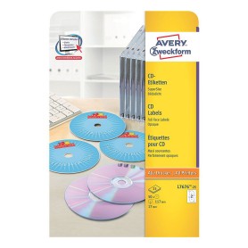 Avery Etichette Full-Face bianche per CD - per stampanti Laser - Ø 117 mm (L7676-25)