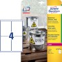 Avery Etichette in poliestere bianco - per stampanti Laser - 99,1 x 139 mm (L4774-20)