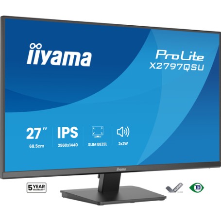 iiyama ProLite X2797QSU-B1 Monitor PC 68,6 cm (27") 2560 x 1440 Pixel Quad HD LED Nero