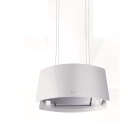 CAPPA IDEAL cm 70x35 -Inox, vetro Bianco - 800 m3/h