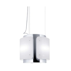 CAPPA DESSY cm 40 - Inox, vetro Bianco - 800 m3/h