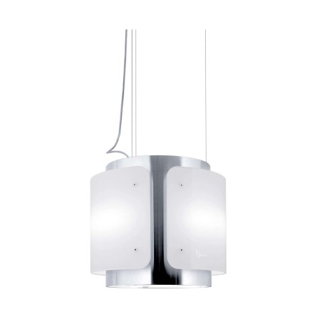 CAPPA DESSY cm 40 - Inox, vetro Bianco - 800 m3/h