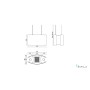 CAPPA IDEAL cm 70x35 -Inox, vetro Bianco - 800 m3/h