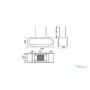CAPPA ALEXA  cm 90X30  Inox,vetro - 800 m3/h - Luce bianca