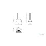 CAPPA LADY cm 70X35 - Nera - 800 m3/h