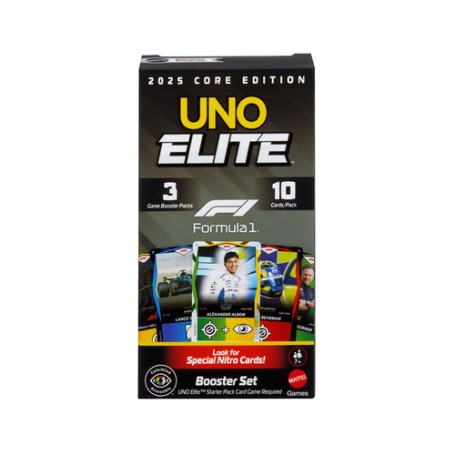 Games UNO Elite Formula 1 2025 Core Edition Espansione del gioco di carte Sostituzione (JLV43)