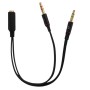 LINK ADATTATORE AUDIO CUFFIE E MICROFONO SU SMARTPHONE CONNETTORI 1 FEMMINA 3,5MM - 2 MASCHIO 3,5MM (LKADAT137)