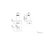 CAPPA LEA PARETE cm 60 - Drydrop  Nera - 800 m3/h